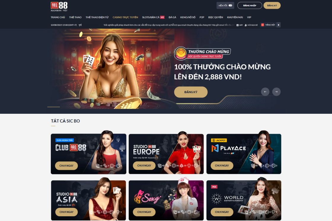 M88 (Mansion88) hoạt động từ năm 2003, là một trong những nhà cái lâu đời và uy tín bậc nhất châu Á.